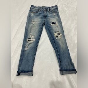 American Eagle Distressed Blue Jeans for Women